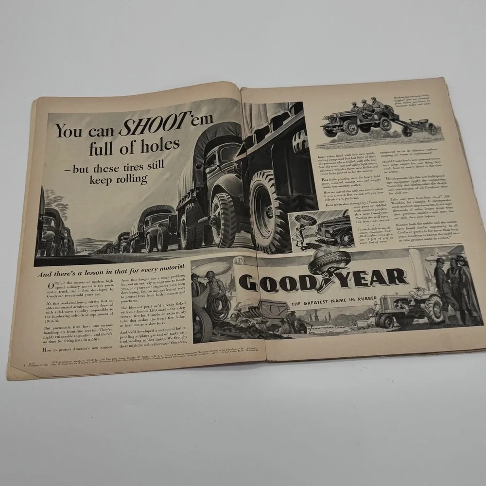 Vintage LIFE Magazine November 3 1941 USAs West Point Cover WWII Era Ads